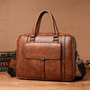 Hommes PU cuir multifonction multi-poches Vintage Messenger sac sac à bandoulière sac à main sac à bandoulière