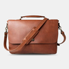Hommes PU cuir multifonction Vintage 15, 6 pouces ordinateur portable antivol porte-documents Messenger sac sac à bandoul