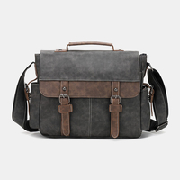 Hommes PU Cuir Rabat Grande Capacité Sacs À Bandoulière Casual Mode Multi-poches Messenger Sac À Main Sac À Bandoulière