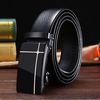 Hommes PU Cuir Rectangulaire Acrylique Automatique Boucle Résistant Aux Rayures Affaires Casual Ceinture À Cliquet