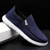 Hommes Pure Color Canvas Respirant Slip On Casual Flats