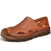 Hommes Respirant Creux Anti-orteil Collision Couture À La Main Soft Chaussures Décontractées