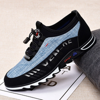 Hommes respirant Soft bas antidérapant lacets élastiques confortables chaussures de sport décontractées en tissu