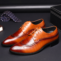 Hommes Respirant Soft Bas Bout Pointu Vintage Plaid À Lacets Casual Chaussures Daffaires