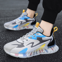 Hommes respirant Soft Jelly Sole Mesh Splicing Color Crush Casual Sports Sneakers