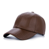 Hommes Retro Crocodile Grain PU Casquette de baseball en cuir Capuchon de golf extérieur ajustable extérieur