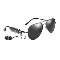 Hommes Retro Fashion Outdoor UV Protection Casque Bluetooth Lunettes de soleil