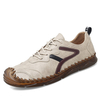 Hommes Retro Leather Soft Wearable Sole Hand Stitching Casual Flat Shoes