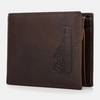 Hommes Retro RFID Anti-magnétique 8 Card Slot Porte-cartes Multifonction Court Bifold En Cuir De Vachette Portefeuilles