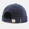 Hommes Retro Velours Côtelé Unicolore Brimless Chapeaux Casquettes Skull Caps