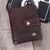 Hommes RFID en cuir véritable anti-vol multi-cartes fentes rétro porte-monnaie porte-cartes pliable portefeuille