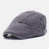 Hommes Réglable Béret Casquette Coton Ligne Lettre Broderie Sauvage Crème Solaire Gavroche Casquette Plat Chapeau Condui
