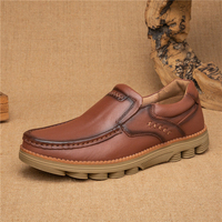 Hommes Rétro antidérapants Casual Business Office Oxford en cuir