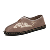 Hommes Rétro Broderie En Daim Comfy Slip On Mocassins Chaussures De Conduite Décontractées