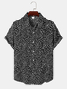 Hommes Rétro Ditsy Floral Fit Skin-friendly All Matching Front Buttons Shirts