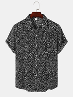 Hommes Rétro Ditsy Floral Fit Skin-friendly All Matching Front Buttons Shirts