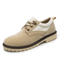 Hommes rétro en daim synthétique couture toile confortable portable chaussures doutillage décontracté