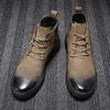 Hommes rétro élégant changement progressif de la chaussure orteil bottines en cuir décontractées