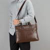 Hommes rétro porte-documents horizontaux sac de messager dos anti-vol poche à glissière grande capacité sacs à bandouliè