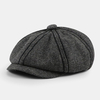 Hommes rétro sergé style britannique automne hiver garder au chaud chapeau octogonal gavroche chapeau