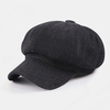 Hommes rétro style britannique couleur unie automne hiver garder au chaud chapeau octogonal gavroche chapeau