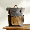 Hommes sac de voyage en toile vintage sac à dos étanche sac descalade sport