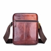 Hommes Sac En Cuir Messenger Cross Body Portable Voyage Épaule Porte-documents Cartable Rétro En Plein Air Poitrine Sac