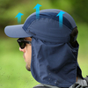 Hommes Séchage rapide En Plein Air Pêche Escalade Chapeau UV Protection Large Bord Parasol Visière Chapeau Plat Chapeau
