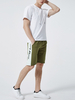 Hommes Shorts à capuche manches taille élastique Shorts à cordon Costume décontracté Deux pièces