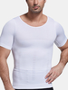Hommes Slim Abdomen Compression Bodybuilding O Cou UnderShirt Shapewear
