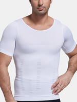 Hommes Slim Abdomen Compression Bodybuilding O Cou UnderShirt Shapewear