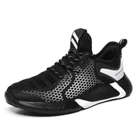 Hommes Soft Chaussures de sport à lacets creux en maille respirante