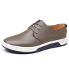 Hommes Soft Cuir Casual Lacets à bout rond Oxfords plats