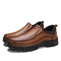 Hommes Soft Mocassins décontractés pour affaires"idiennes en cuir de vachette antidérapant