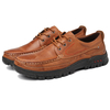Hommes Soft Oxfords en cuir de couleur pur avec un bureau daffaires