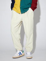 Hommes Solid Corduroy Corduroy Taille Élastique Cheville Longueur Pantalon