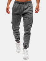 Hommes Sport Hip-Hop Respirant Cordon Rayé Coudre Pantalon Casual Slim Fit