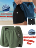 Hommes Sports Respirant Humidité Cordon Cordon Shorts De Vélo Maille Doublure Zipper Poche Mini Shorts