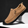 Hommes Stitching Slip Resistant Casual Leather Soft Flat Flats