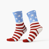 Hommes Stripes Étoiles Coton Sports Chaussettes Respirant Coloré Moyen Tube Chaussettes