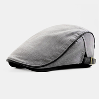 Hommes style britannique couleur unie décontracté mode extérieur chapeau avant béret chapeau