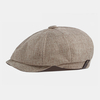 Hommes style britannique décontracté couleur SOlid extérieur respirant pare-soleil octogonal chapeau avant chapeau béret