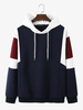 Hommes Texture Colorblock Couture Loose Casual Cordon Hoodies