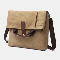Hommes Toile Antivol Résistant À Leau Vintage Messenger Sac Sac À Bandoulière Sac À Bandoulière Sac À Main