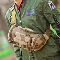 Hommes toile camouflage extérieur tactique Sport équitation taille sac sac à bandoulière sac de poitrine