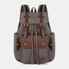 Hommes Toile Grande Capacité Multi-poches Sac À Dos Vintage 15, 6 Pouces Sac Pour Ordinateur Portable Sac De Voyage