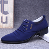 Hommes Toile Respirant Antidérapant Pointu Toe Brief Business Casual Chaussures