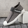 Hommes Toile Respirant Soft Semelle Confortable Slip On Solide Casual Chaussures De Cour