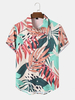 Hommes Tropical Leaves Graphic Soft Chemises assorties pour la peau