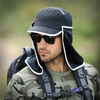 Hommes UV protection couverture visage pêche alpiniste chapeau visière coupe-vent respirant chapeau de Baseball
